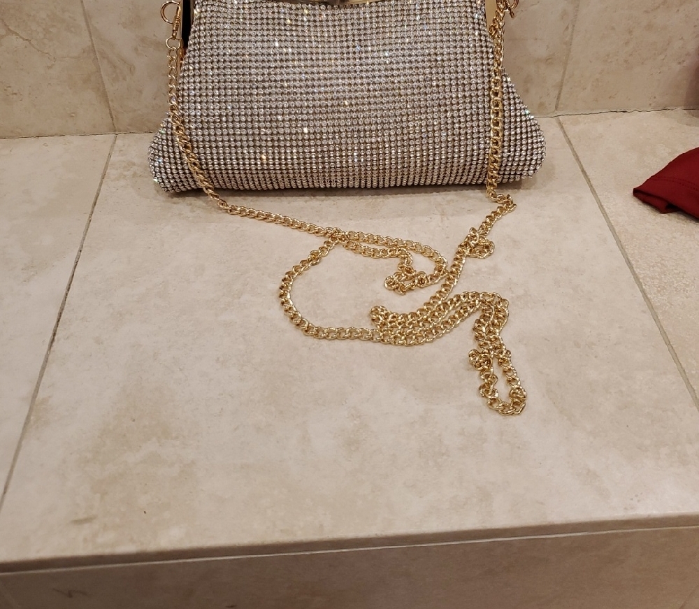 Elegant Silver Rhinestone Clutch - Picture 5 of 5